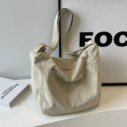 Women's Nylon Crossbody Shoulder Bag – Lightweight Travel Commuter Tote