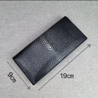 Genuine Stingray Leather Bi-Fold Wallet for Men