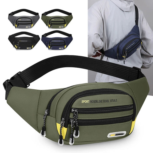 Men's Fanny Pack Multi-Pocket Waist Bag for Sports & Outdoor