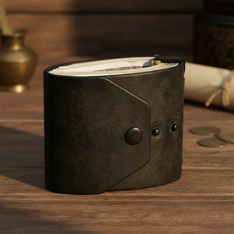 Leather Money Clip Wallet – Slim Pocket Cash Holder Pouch