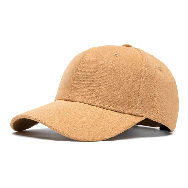 Suede Baseball Cap Unisex Adjustable Snapback Dad Hat