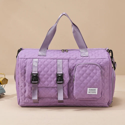 Gym Duffle Bag Large Capacity Nylon Argyle Travel Sports Bag