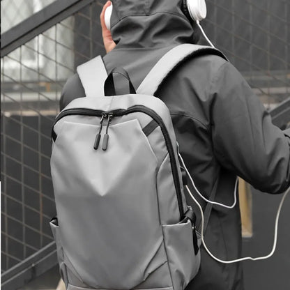 Men's Waterproof Laptop Backpack with USB Charging Port