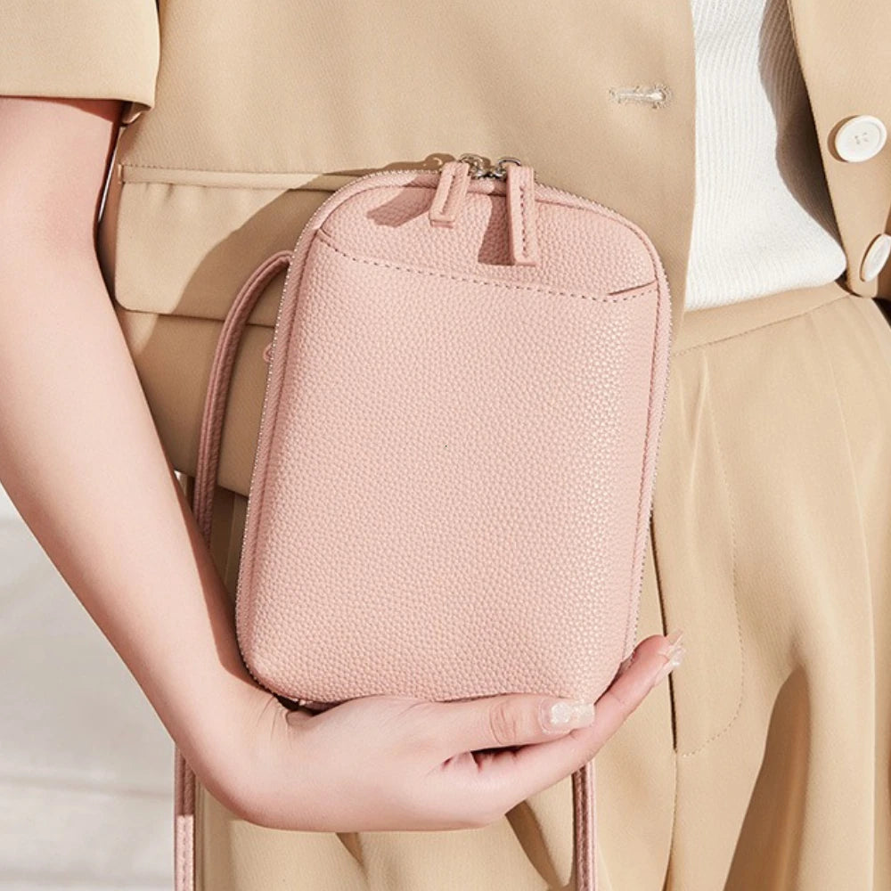 Classic Solid Color Women S Crossbody Bag High-Quality Pu Leather Shoulder Fashionableluxury Large