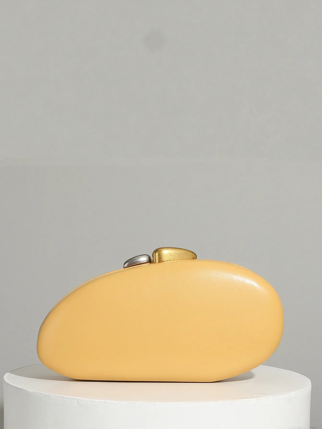 Shell Clutch Bag – Luxury PU Leather Lock Handbag with Chain Strap