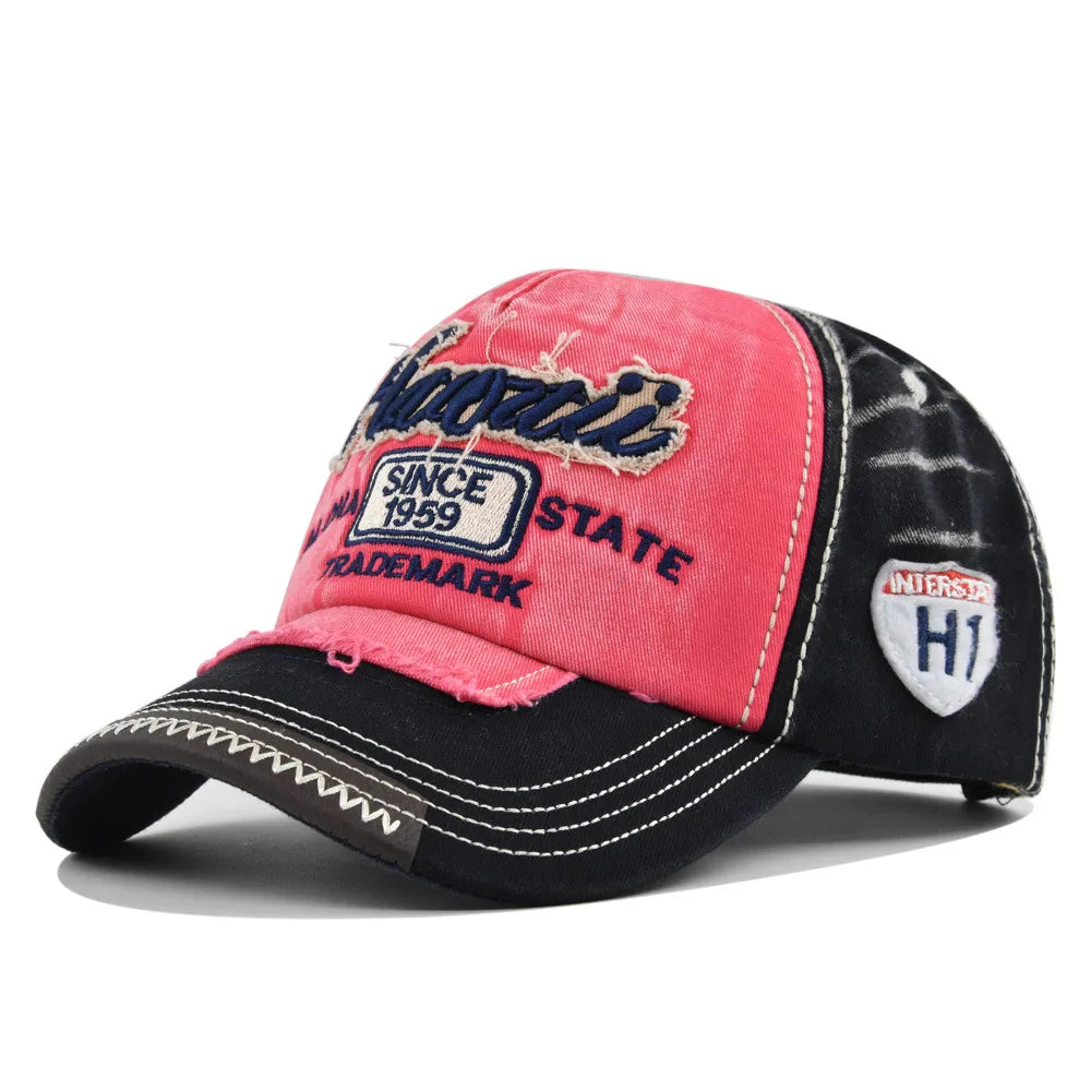 Washed Baseball Cap Vintage Embroidery Hip-Hop Hat Unisex