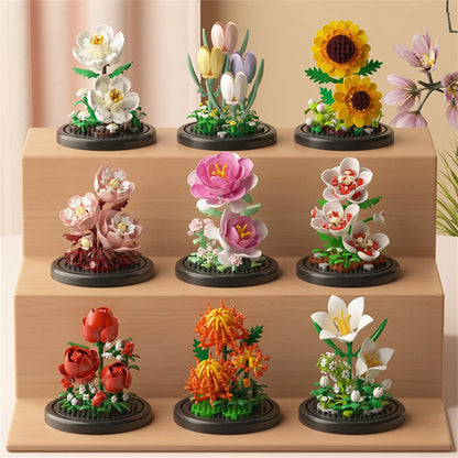 Eternal Flower Micro Building Blocks Bonsai – Home Decor Set