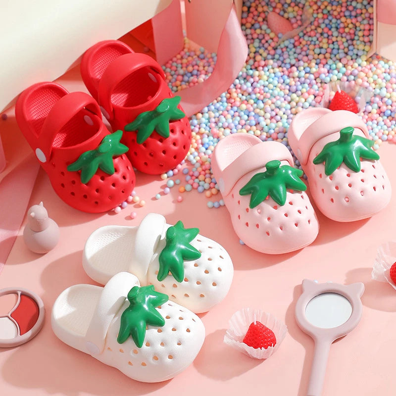 Strawberry EVA Slippers – Cute Non-Slip Beach Sandals