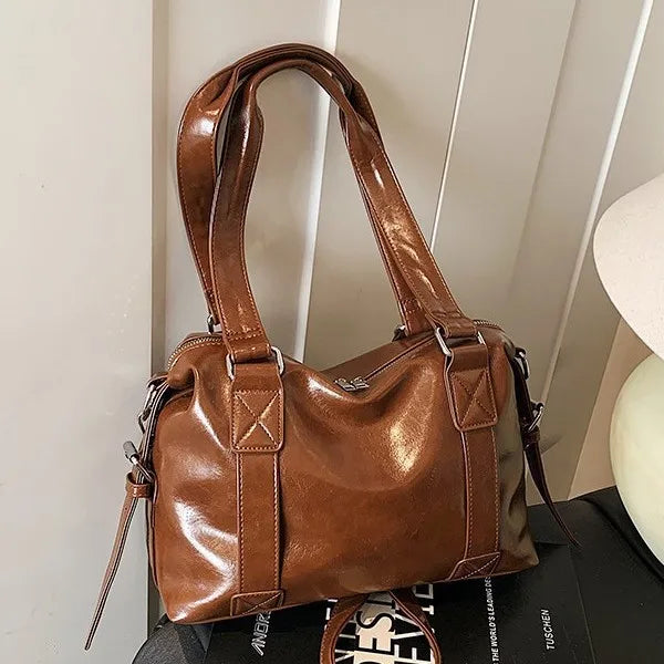 Retro Large Capacity Tote Bag Simple Pillow Messenger Leisure Travel Shoulder