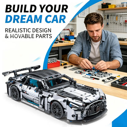 Technical Racing Car Building Blocks Set – 1300pcs 1:14 Scale