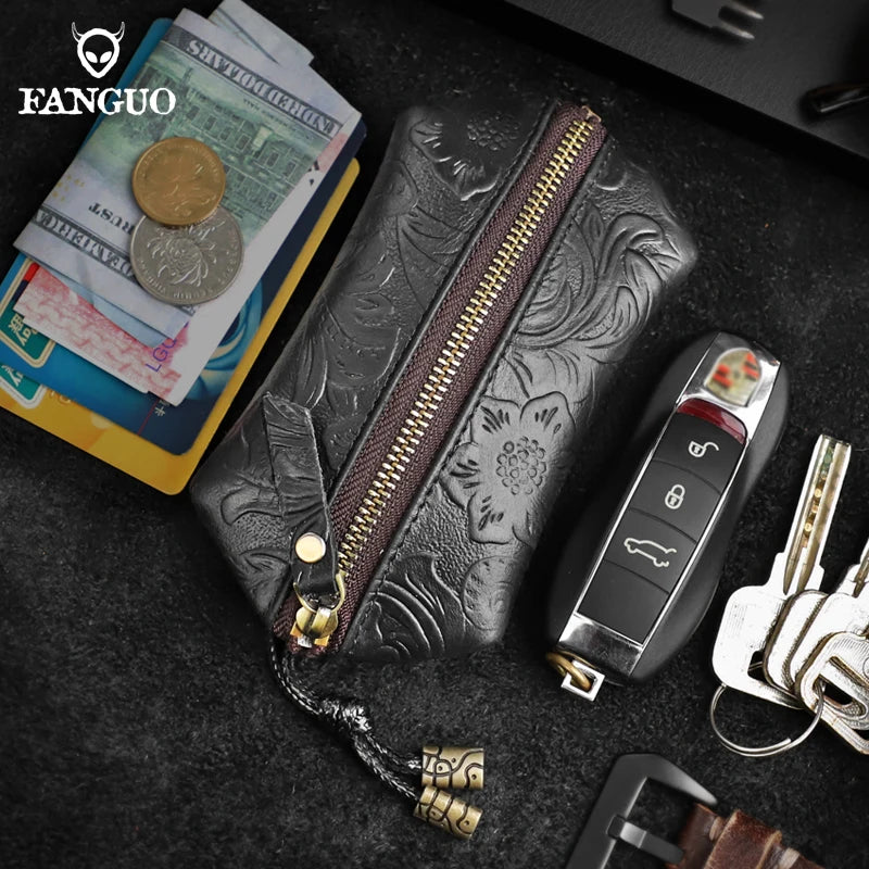 Genuine Leather Key Wallet & Car Key Holder for Men