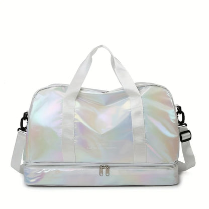 Holographic Duffle Bag – Large Capacity Weekender & Gym Bag