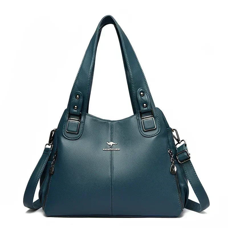 Leather Tote Shoulder Bag for Women – Large Crossbody Handbag