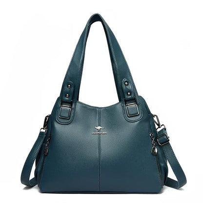 Leather Tote Shoulder Bag for Women – Large Crossbody Handbag