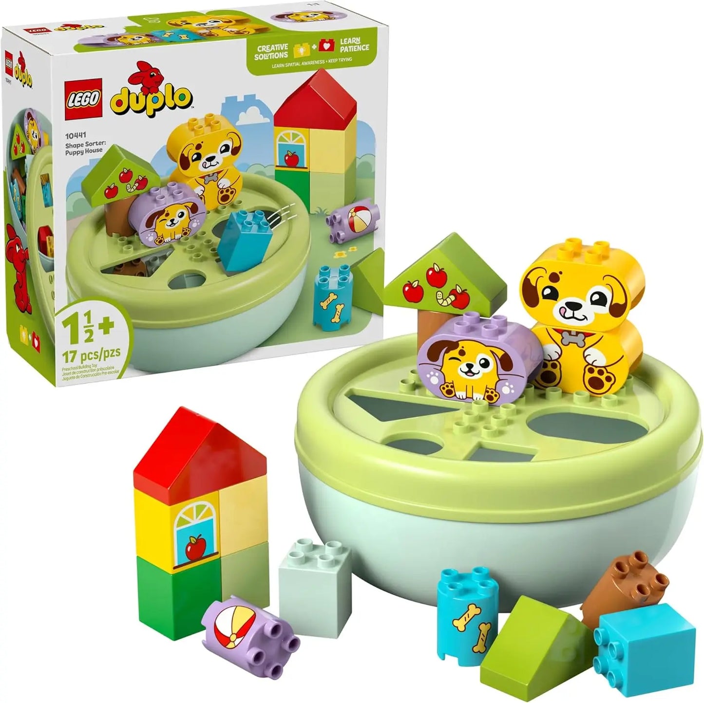 LEGO DUPLO 10441 Shape Sorter: Puppy House Toddler Building Set | 17 Pieces