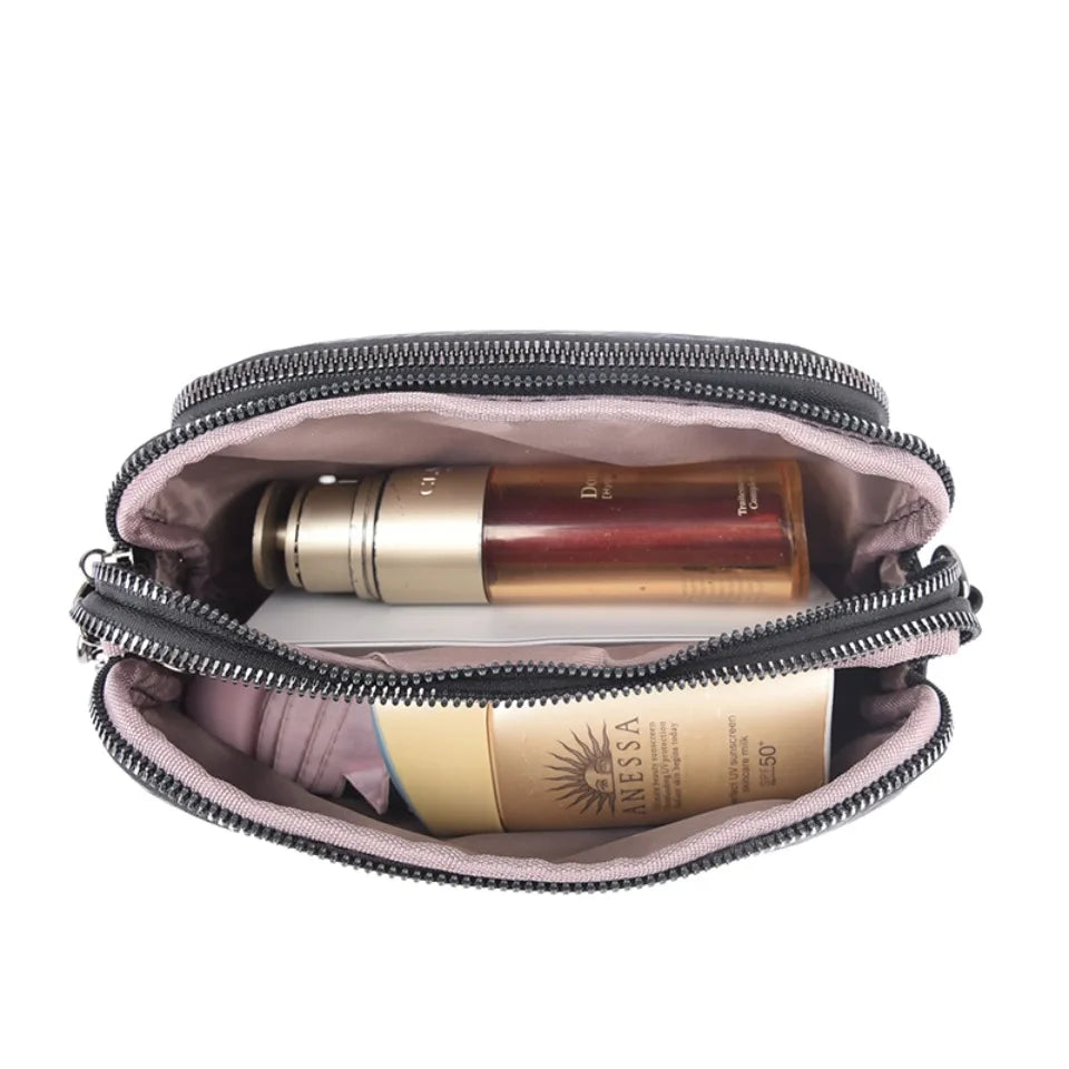 Soft Leather Women's Crossbody Bag with Wide Boho Strap