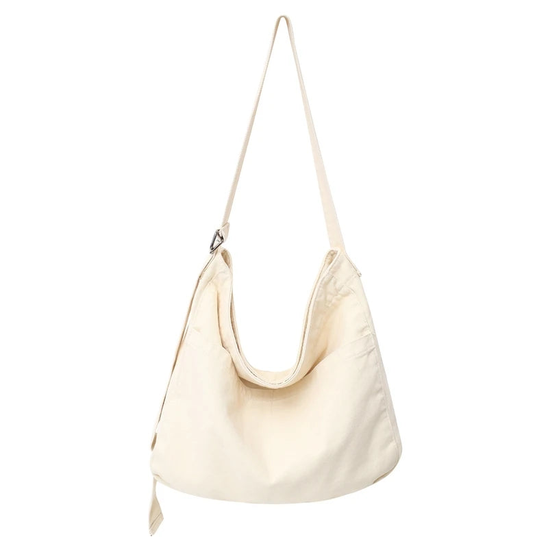 Canvas Crossbody Bag – Large Capacity Casual Shoulder Tote for Women