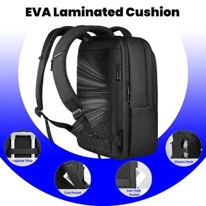 Large Waterproof Laptop Backpack 17" – Men's Business Travel Bag