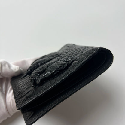 Crocodile Claw Leather Bifold Wallet for Men