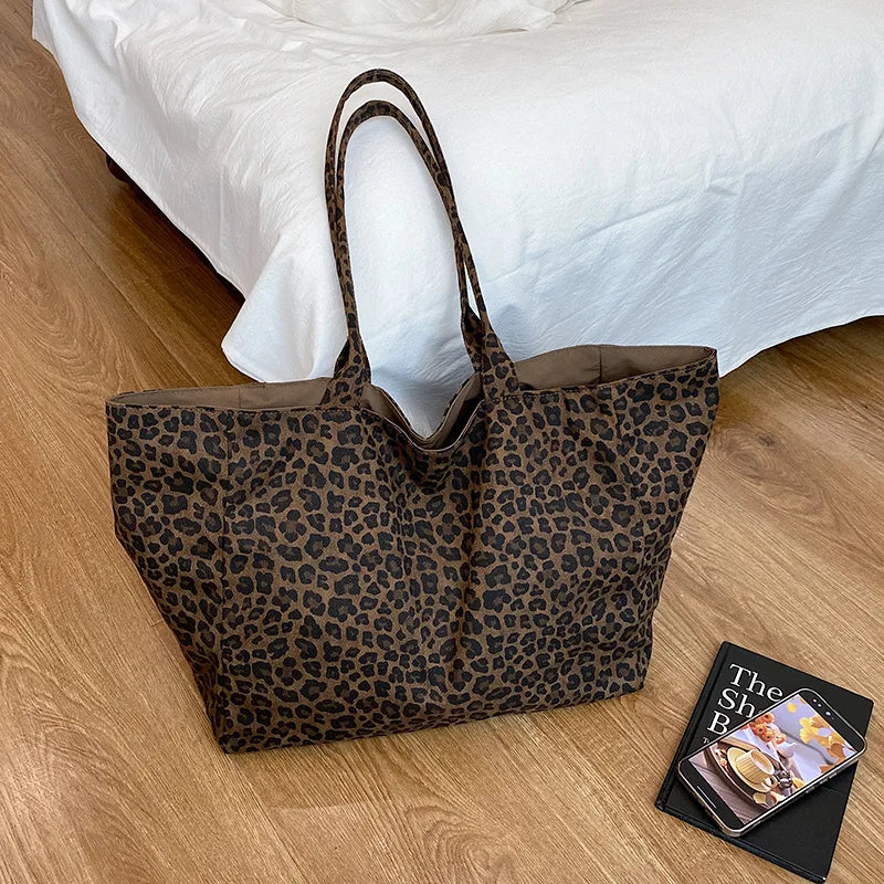 Fashionable Leopard Print Top Handle Bag Women Crossbody Casual Shoulder Comfortable Versatile