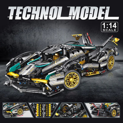V12 Technical Racing Car Building Set – 1000 Pcs RC-Upgradeable