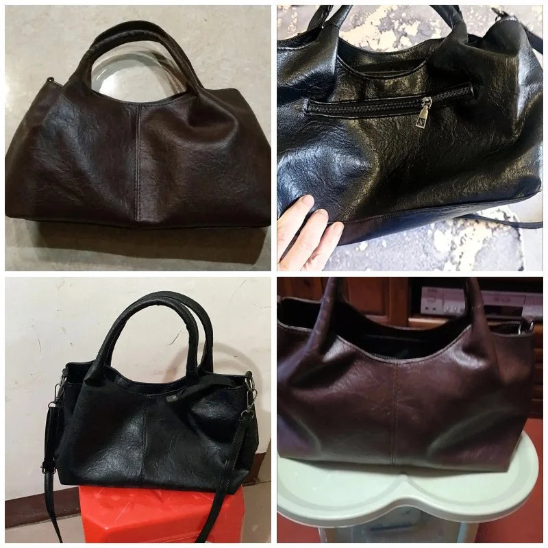 PU Leather Tote Bag for Women – Large Capacity Shoulder & Crossbody Handbag