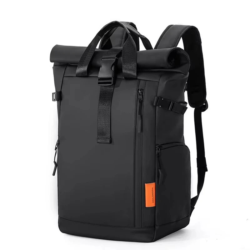 Men's Waterproof Roll-Top Travel Backpack 16" Laptop Bag