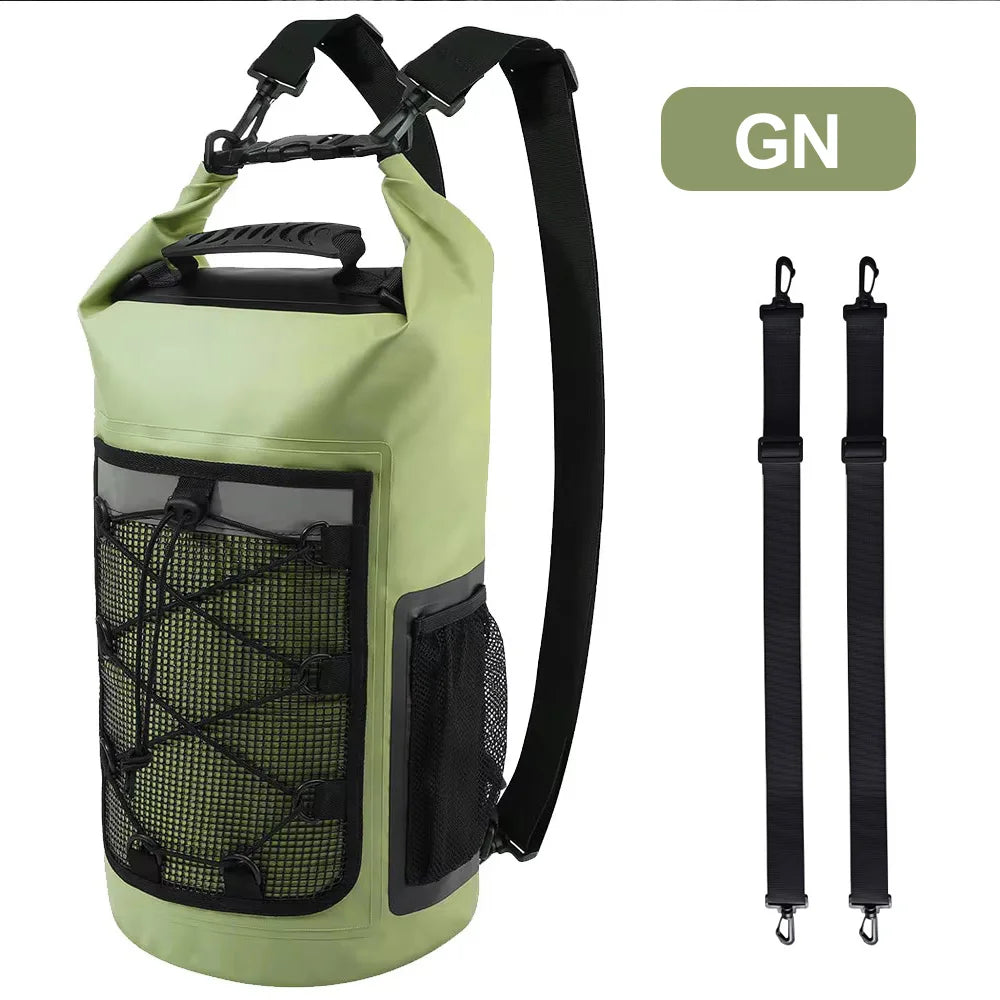 25L Waterproof Roll-Top Dry Bag Backpack for Beach & Water Sports