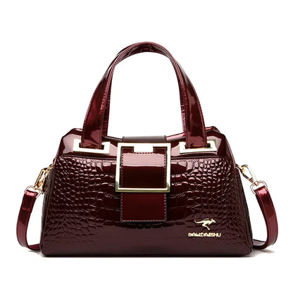 Crocodile Pattern Luxury Tote Bag for Women