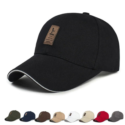 Structured Cotton Baseball Cap – Unisex Adjustable Snapback Sun Hat