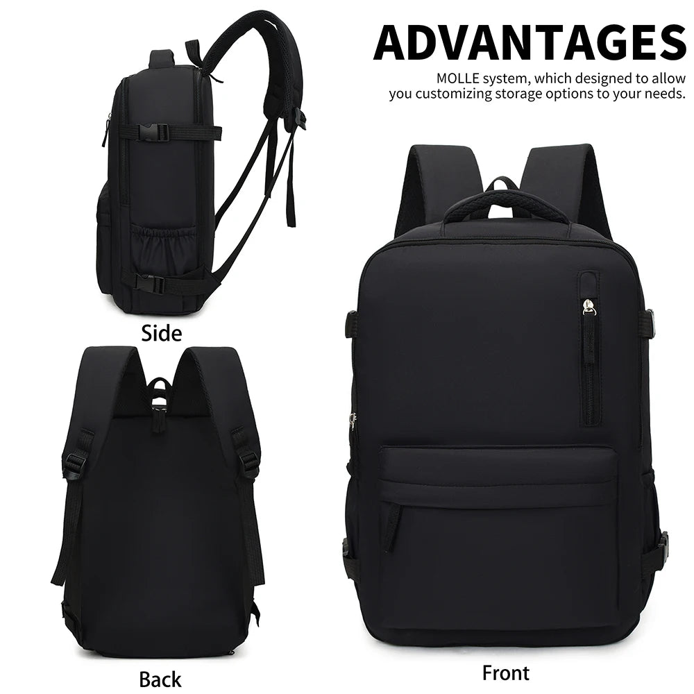 Travel Backpack 2-Piece Set – 180° Full Open with Toiletry Bag