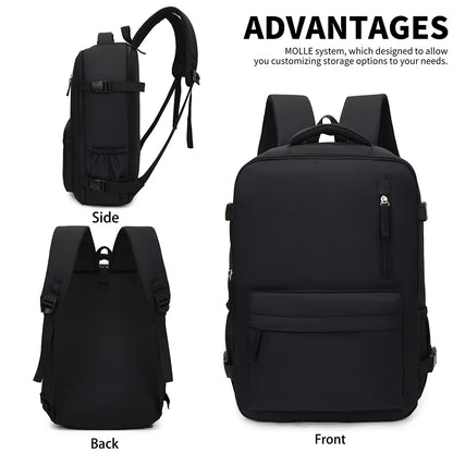 Travel Backpack 2-Piece Set – 180° Full Open with Toiletry Bag