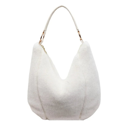 Autumn Winter Fluffy Tote Bag Korean Underarm Large Capacity Foreign Commuter Shoulder Women S