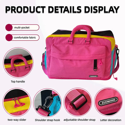 Expandable Travel Duffle Bag – Color Block Weekend Overnight Bag