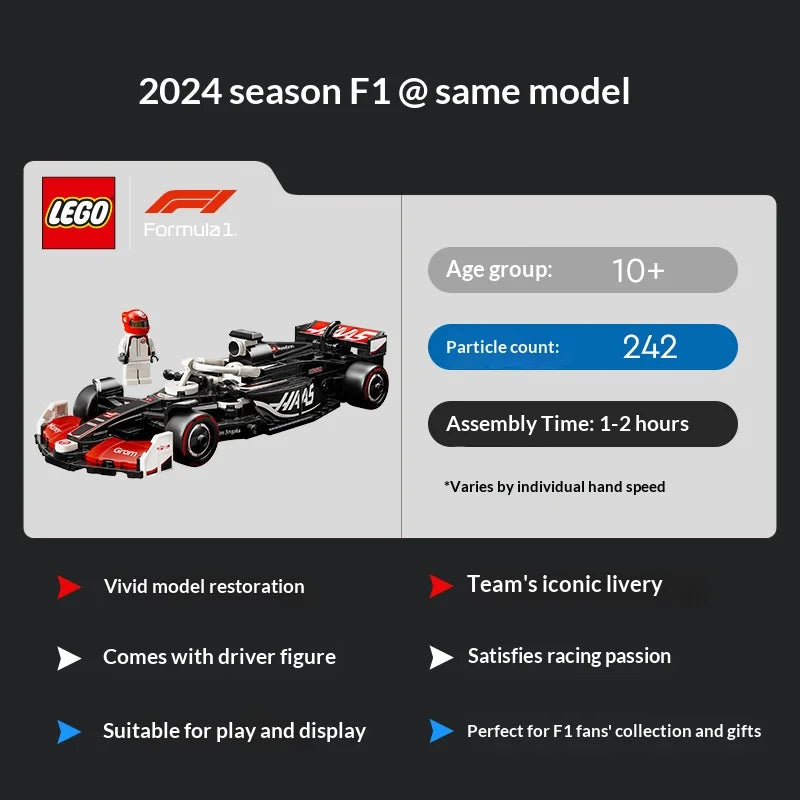 LEGO Speed Champions MoneyGram Haas F1 Team VF-24 Car 77250