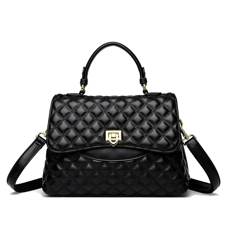 Women's Leather Crossbody Bag – Large Capacity Shoulder Handbag