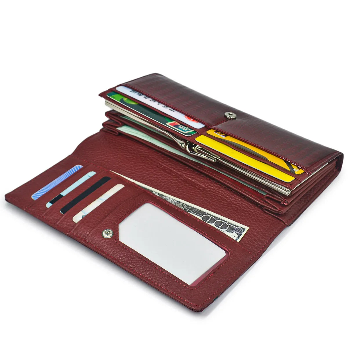 Luxury Crocodile Pattern Leather Wallet for Women