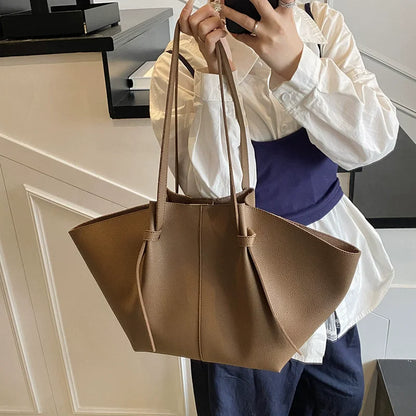 Large PU Leather Tote Bag for Women – Hobo Shoulder Bag with Pouch