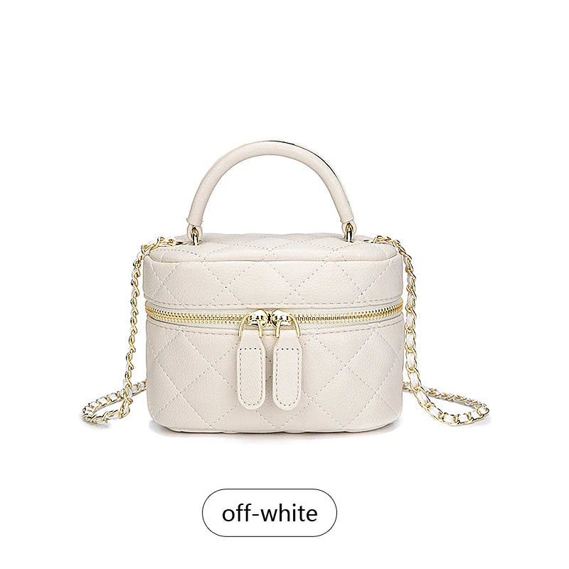Quilted Crossbody Bag Women – Mini PU Leather Chain Shoulder Handbag