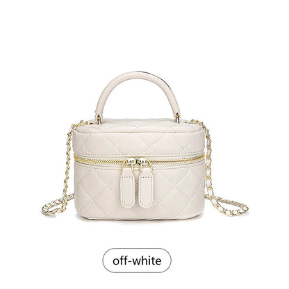 Quilted Crossbody Bag Women – Mini PU Leather Chain Shoulder Handbag