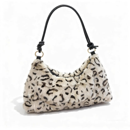Mew Real Mink Fur Natural Cloud Winter Thick Bag Single Shoulder Women Fluffy Evening Ladies - Thick
