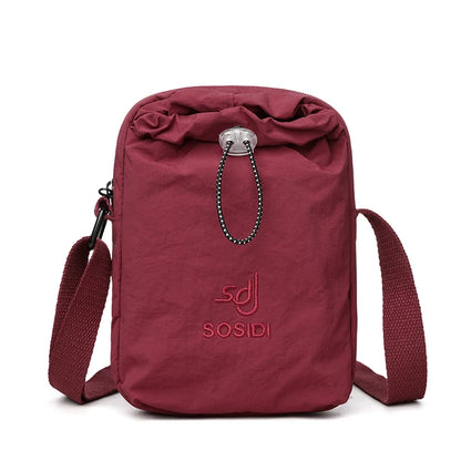 Mini Waterproof Nylon Crossbody Bag – Phone & Water Bottle Shoulder Bag