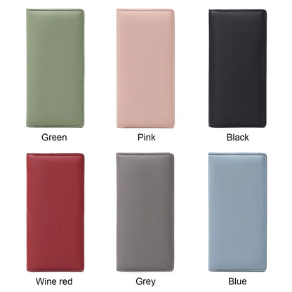 RFID Blocking Women's Long Leather Travel Wallet with Passport Holder & Card Slots