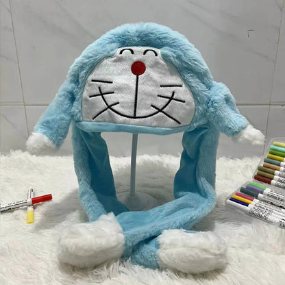 Cute Animal Ear Moving Plush Hat – Kids Cartoon Headband