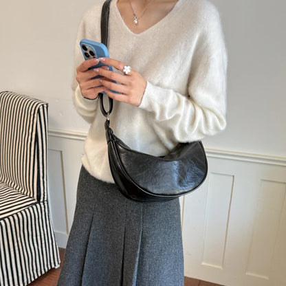 Crescent Hobo Bag for Women – Soft PU Leather Crossbody