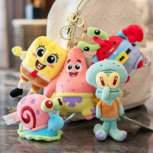 SpongeBob Plush Keychain – Kawaii Cartoon Bag Charm
