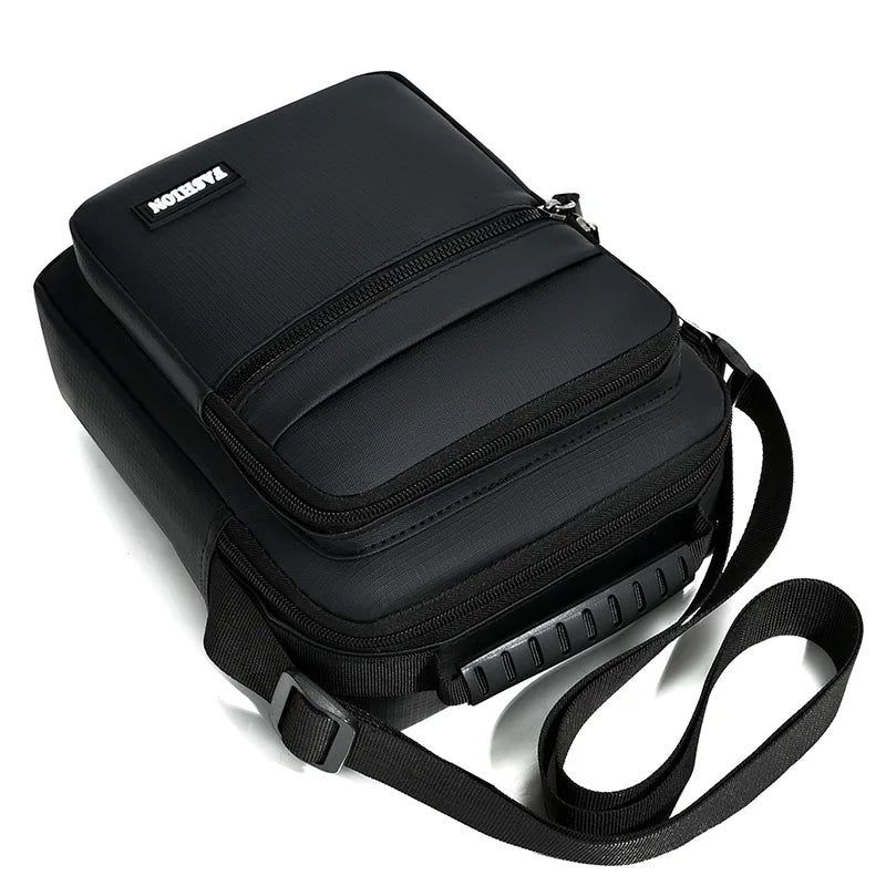 Men's Oxford Shoulder Bag – Multi-Pocket Messenger Handbag
