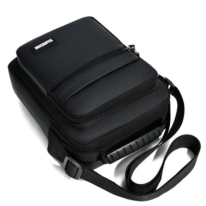 Men's Oxford Shoulder Bag – Multi-Pocket Messenger Handbag