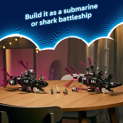 LEGO DREAMZzz 71500 Nightmare Shark Submarine – 1413-Piece 2-in-1 Building Set