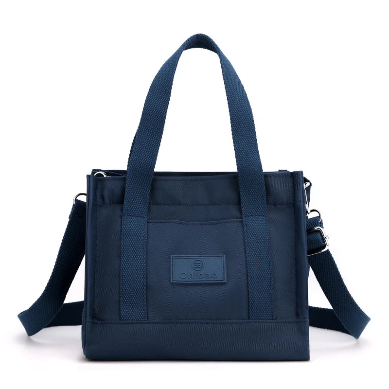 Simple Fashion Shoulder Bags For Women 2022 New Handbags Waterproof Nylon Canvas Tote Bag With Pockets Crossbody Lunch Bag Bolso